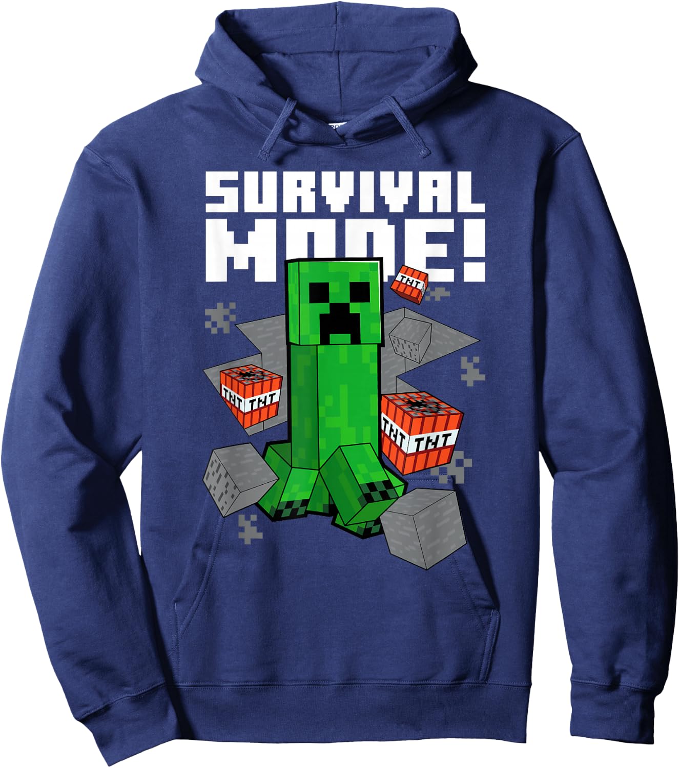 Minecraft Survival Mode Creeper Explosion Hoodie - Hoodie | Navy