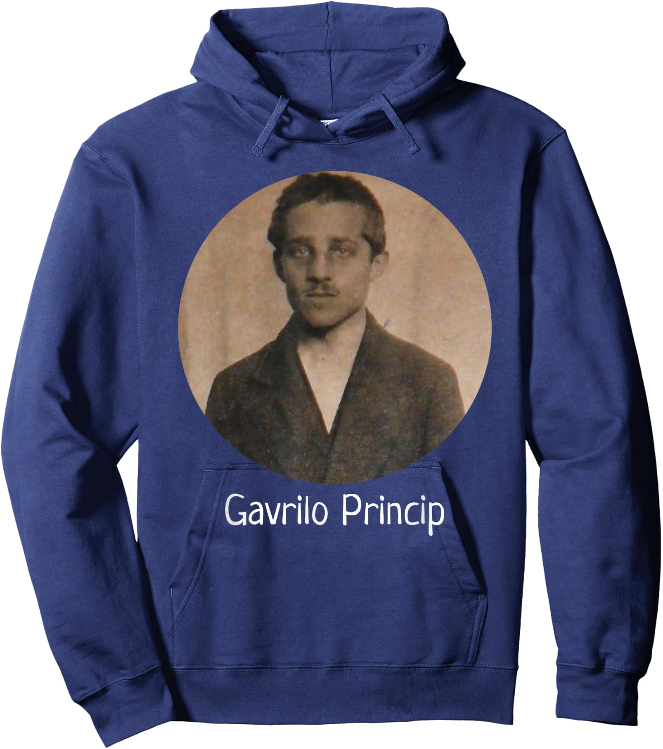 Gavrilo Princip Portrait Hoodie - Hoodie | Navy