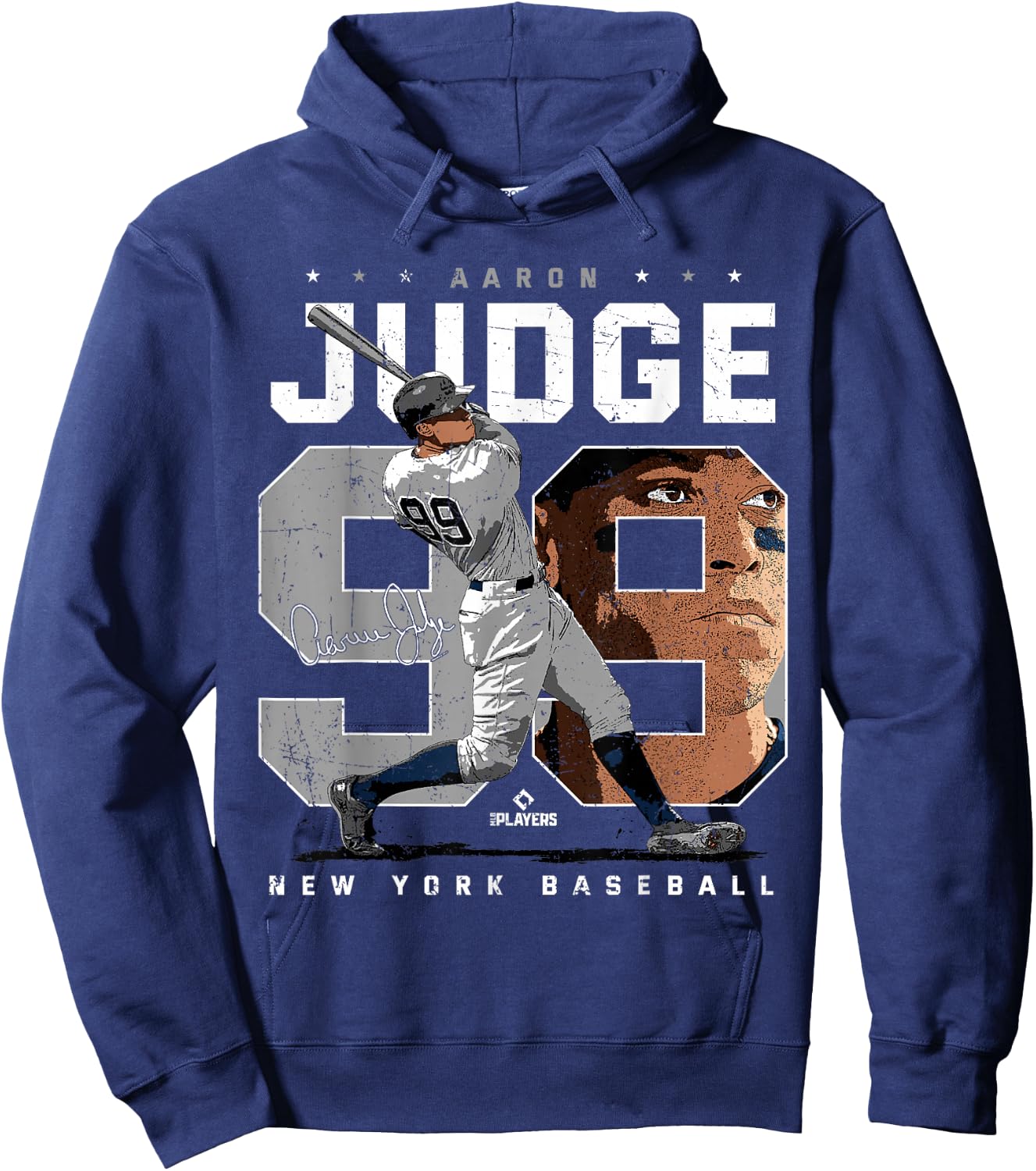 Aaron Judge Number Portrait Baj New York MLBPA Hoodie - Hoodie | Navy
