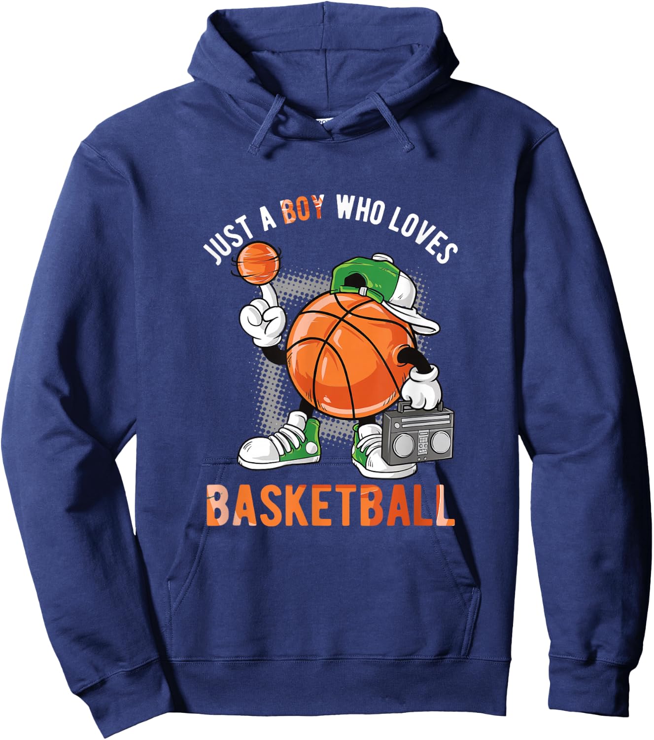 Just A Boy Who Loves Basketball Small Hoodie - Hoodie | Navy