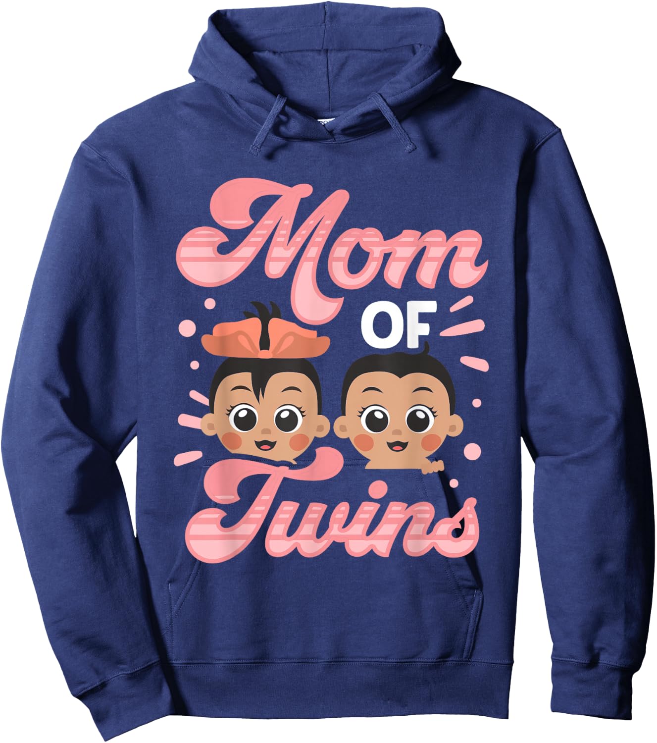 Mom Of Twins Twin Humor Sarcastic Funny Hoodie - Hoodie | Navy