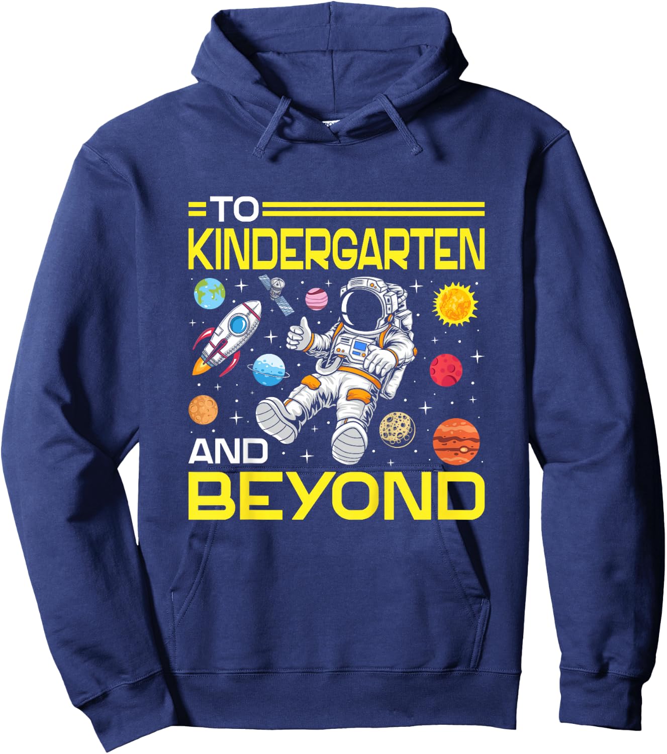 Kids To Kindergarten And Beyond Space Astronaut Hoodie - Hoodie | Navy