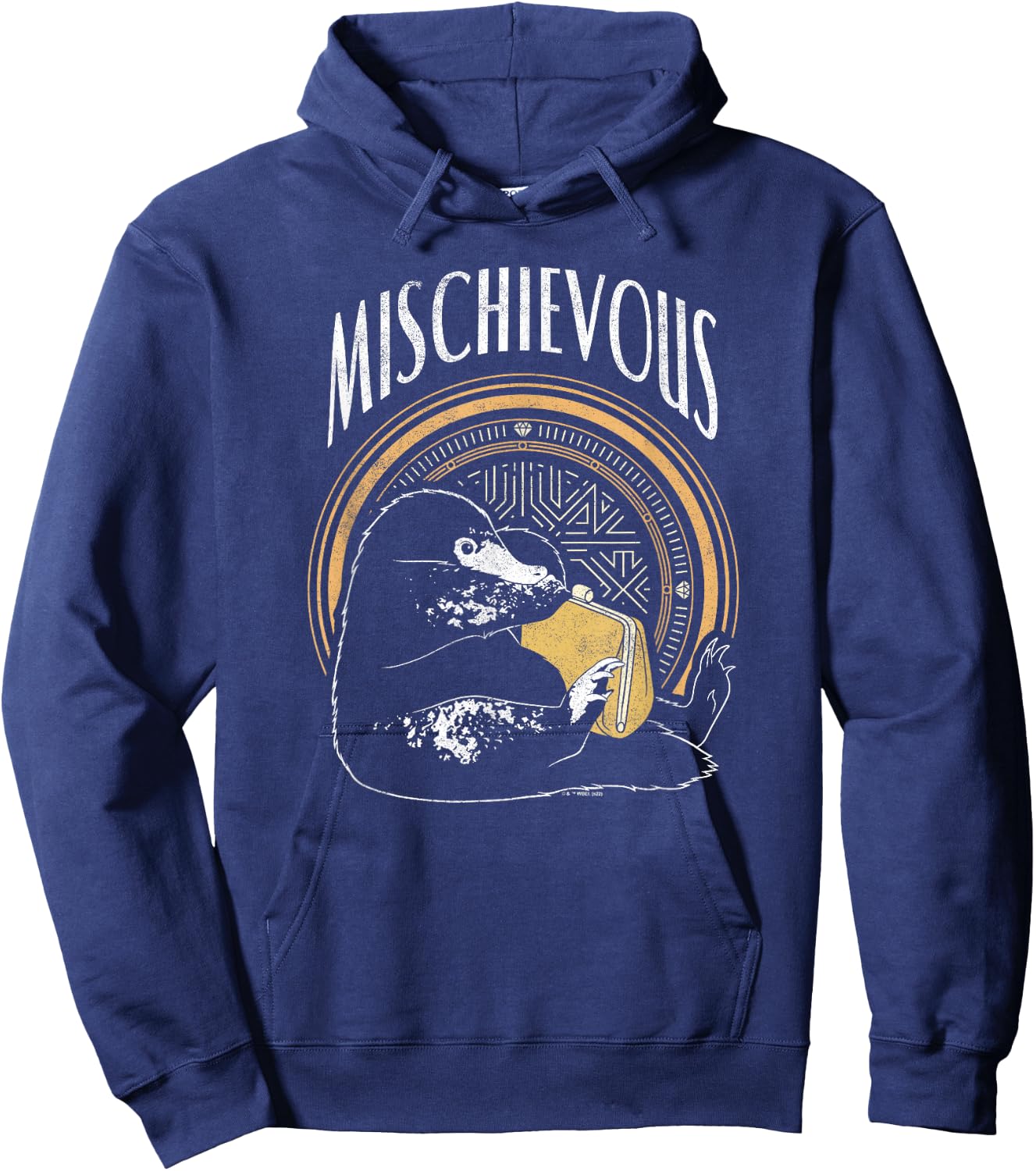 Fantastic Beasts Mischievous Niffler Poster Hoodie - Hoodie | Navy