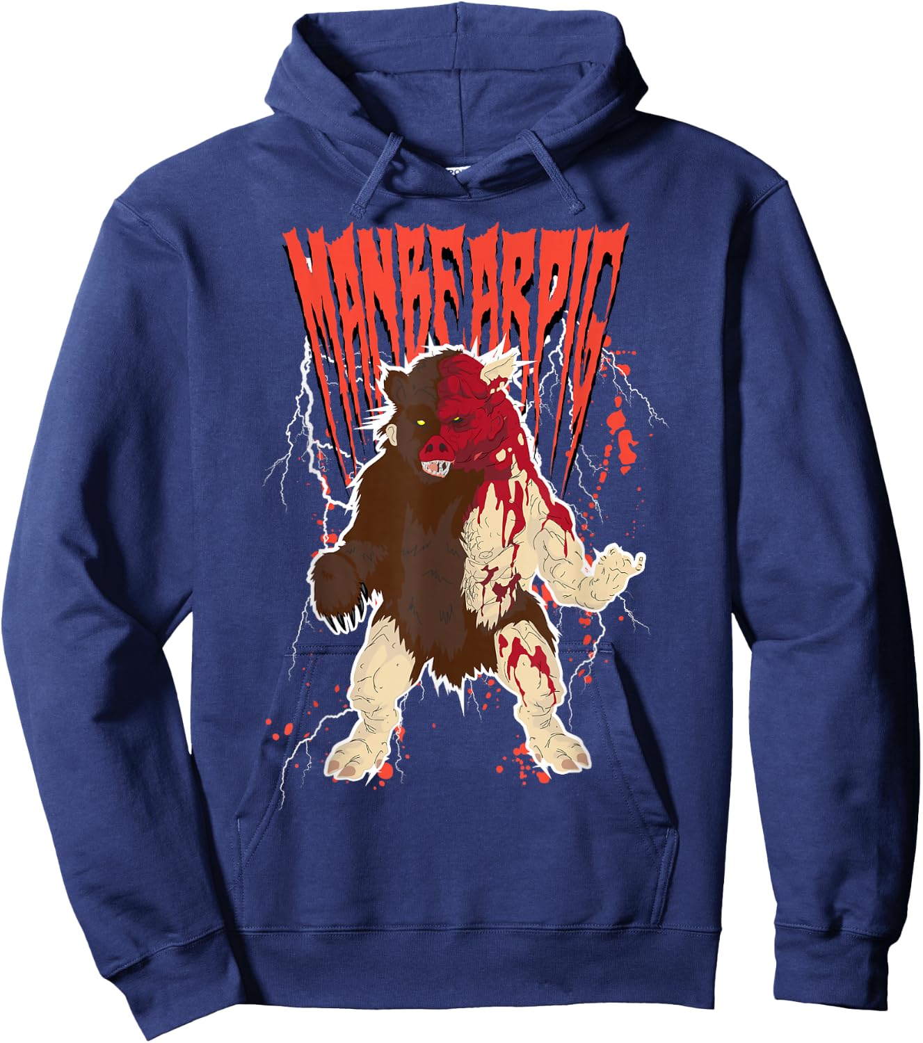 South Park Man Bear Pig Hoodie - Hoodie | Navy