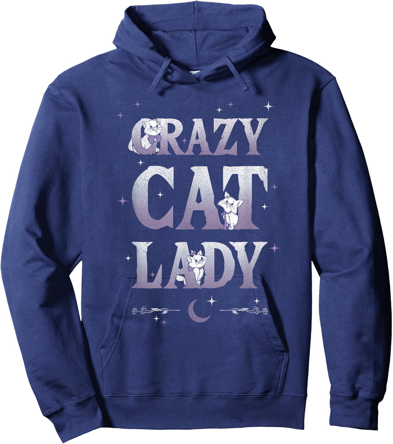 Disney The Aristocats Crazy Cat Lady Quote Hoodie - Hoodie | Navy