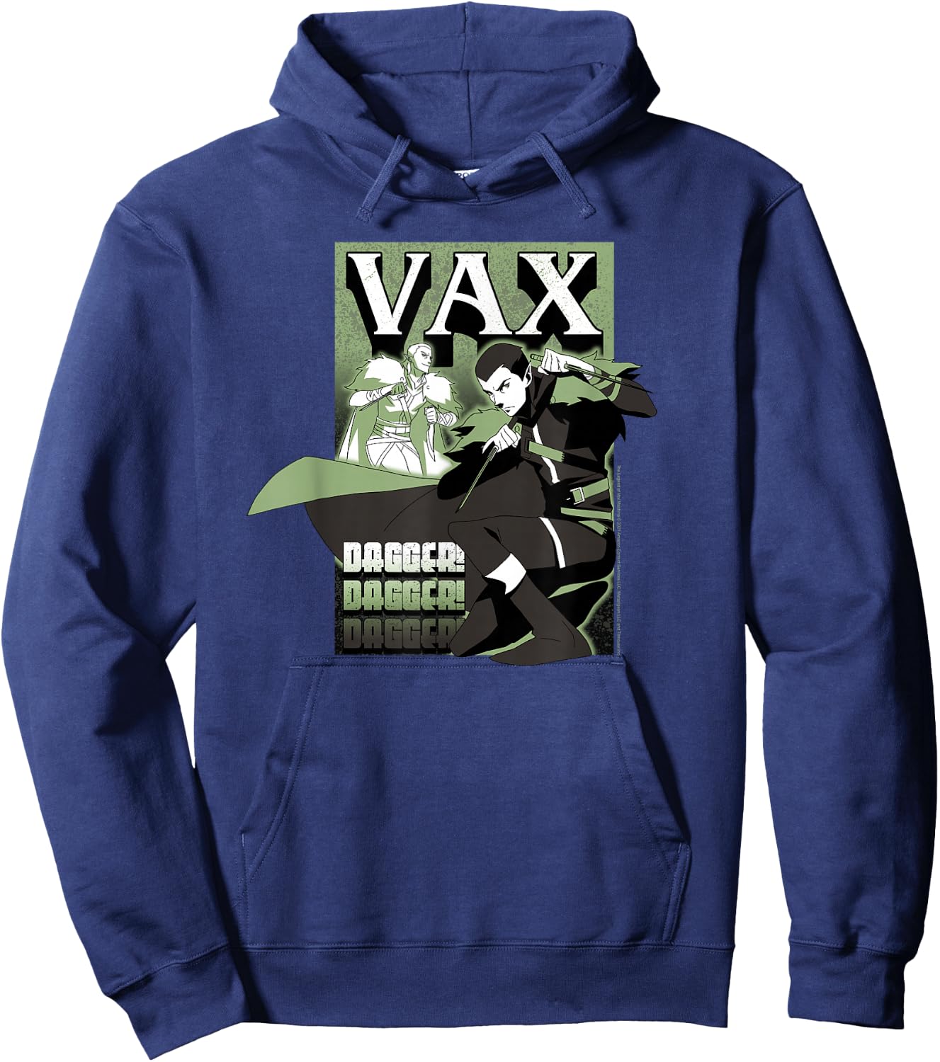 The Legend of Vox Machina Vax with Dagger Small Hoodie - Hoodie | Navy