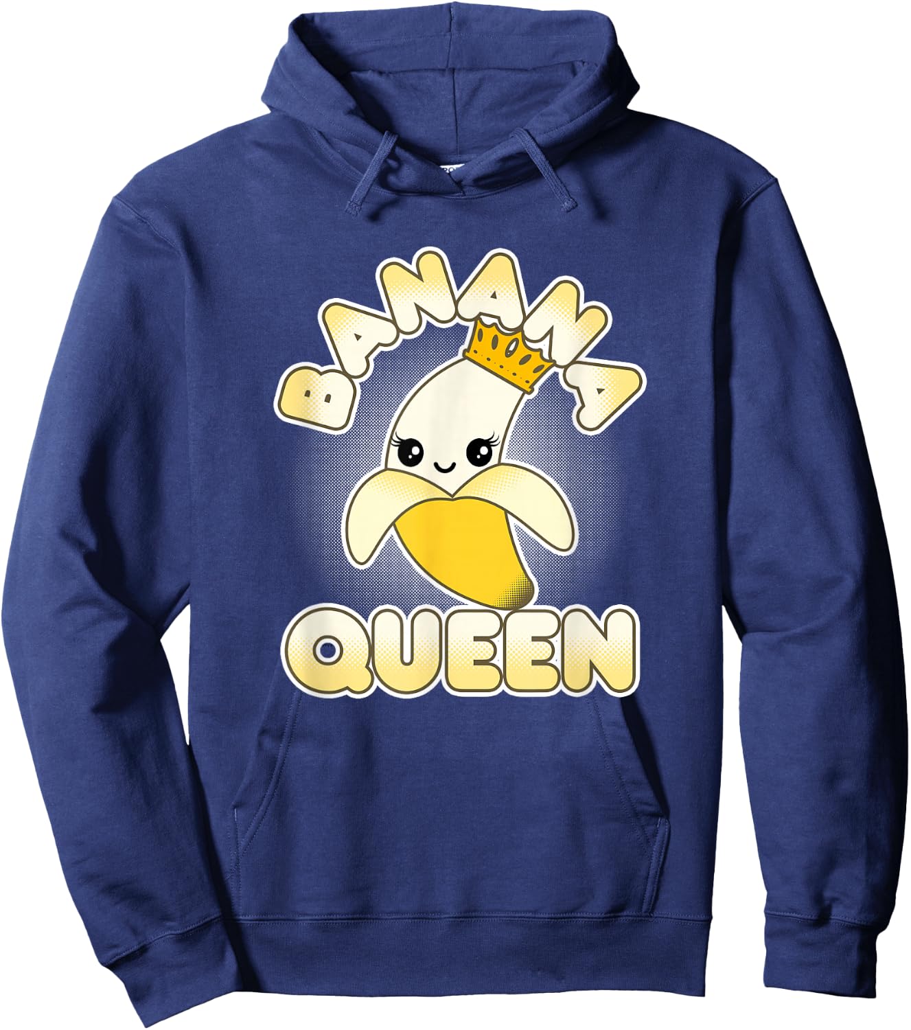 Banana Shirts Girls Cute Kawaii Banana Queen Hoodie - Hoodie | Navy