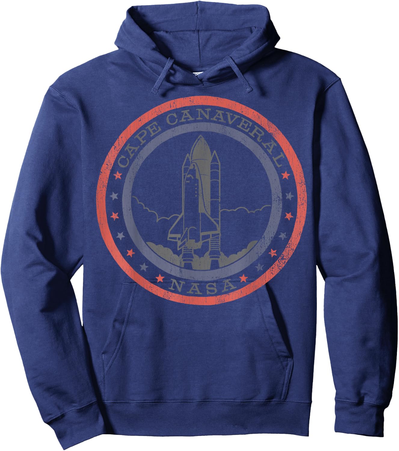 NASA Cape Canaveral Lift Off Red and Blue Hoodie - Hoodie | Navy