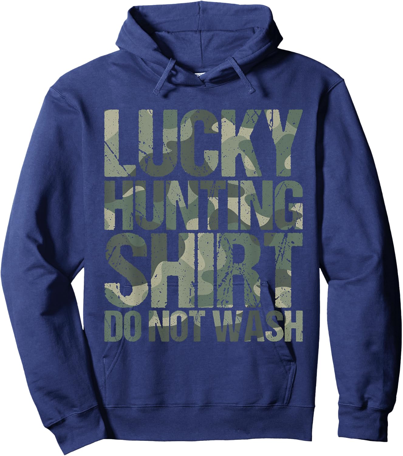 Hunter Deer Gift Funny Camouflage Lucky Huntig Hoodie - Hoodie | Navy