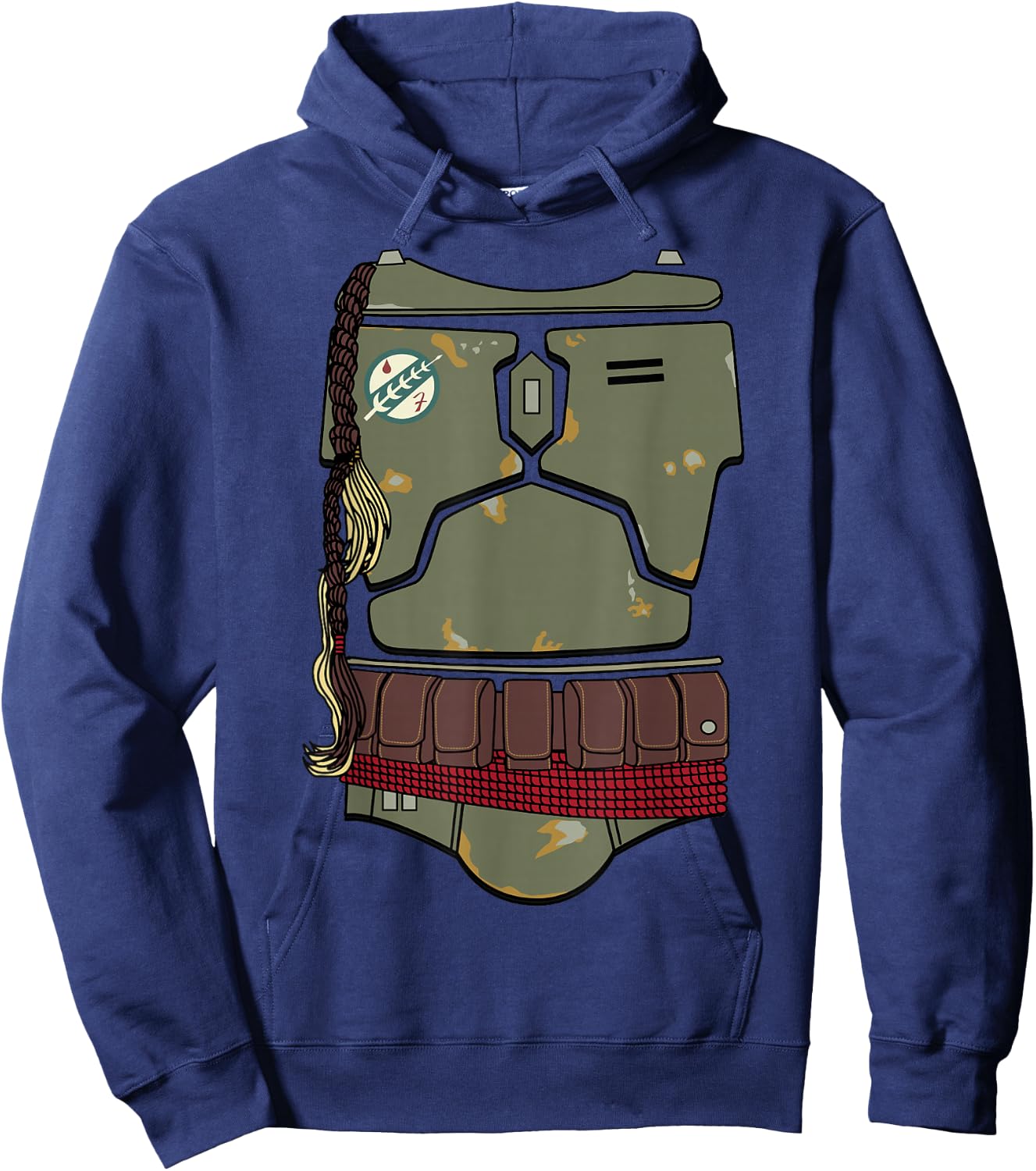 Star Wars Distressed Boba Fett Armor Halloween Hoodie - Hoodie | Navy