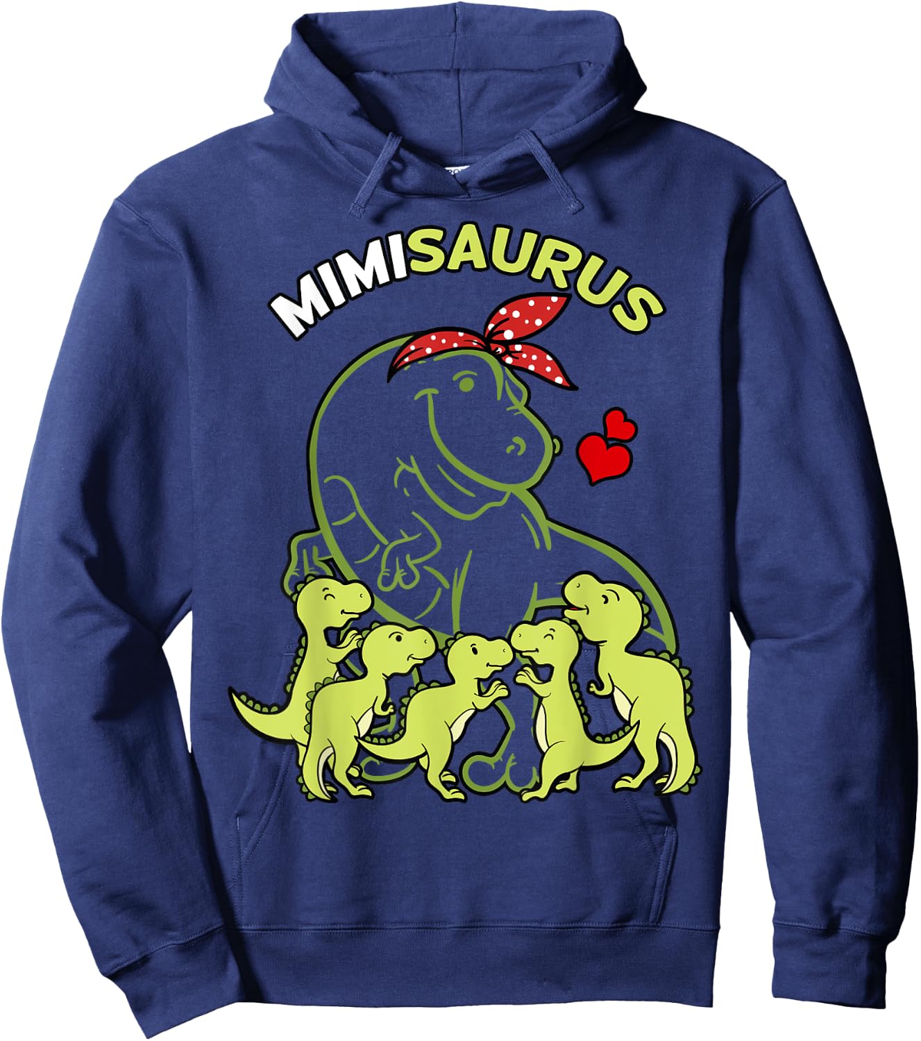 Mimisaurus Mimi 5 Kids Dinosaur Mother's Day Hoodie - Hoodie | Navy
