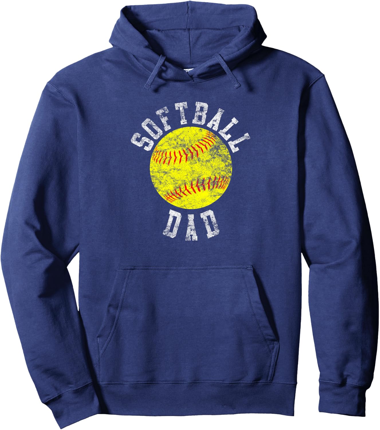 Vintage Softball Dad Hoodie - Hoodie | Navy