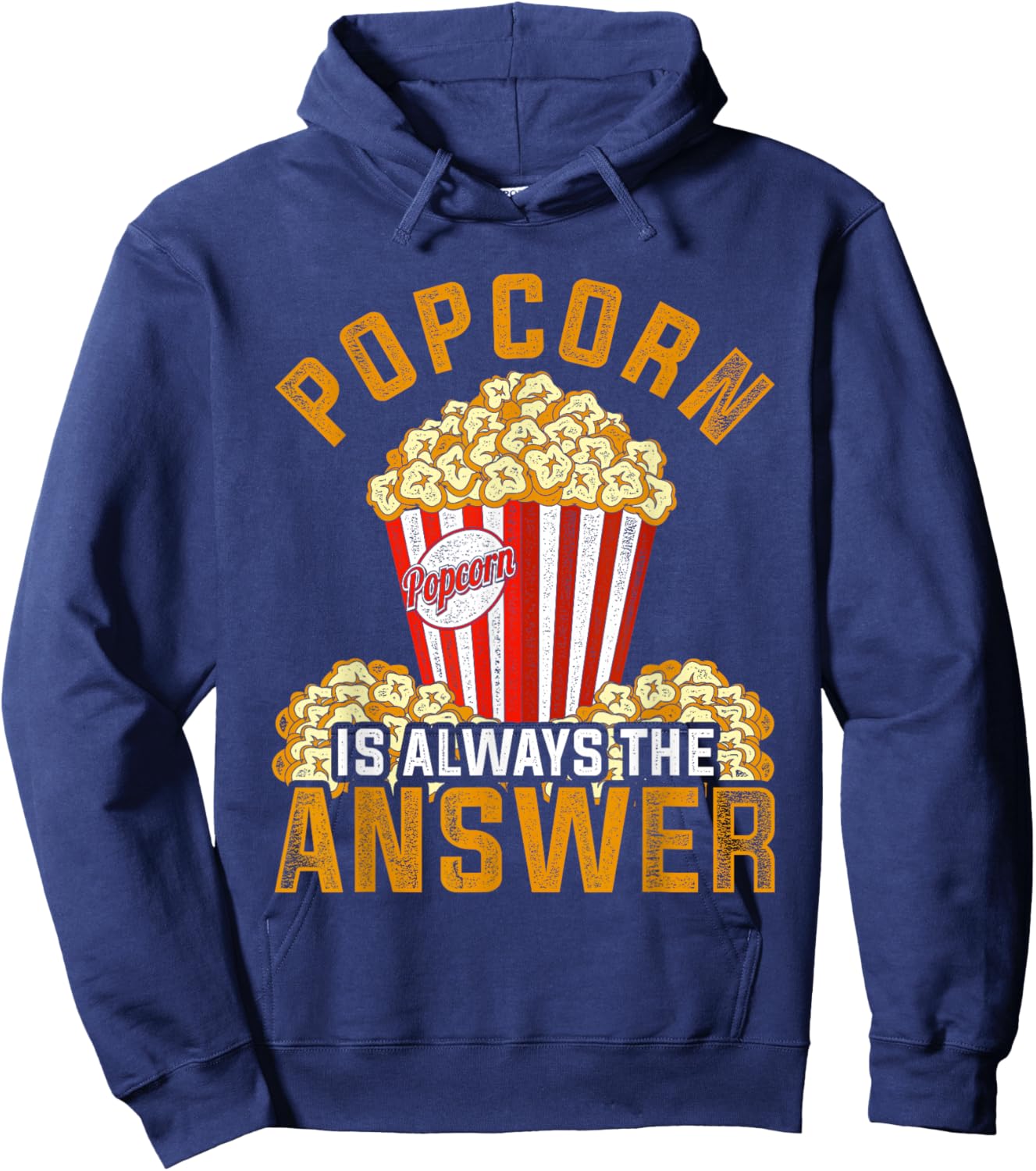 Popcorn Lover Funny Movies Snack Gift Popcorn Hoodie - Hoodie | Navy