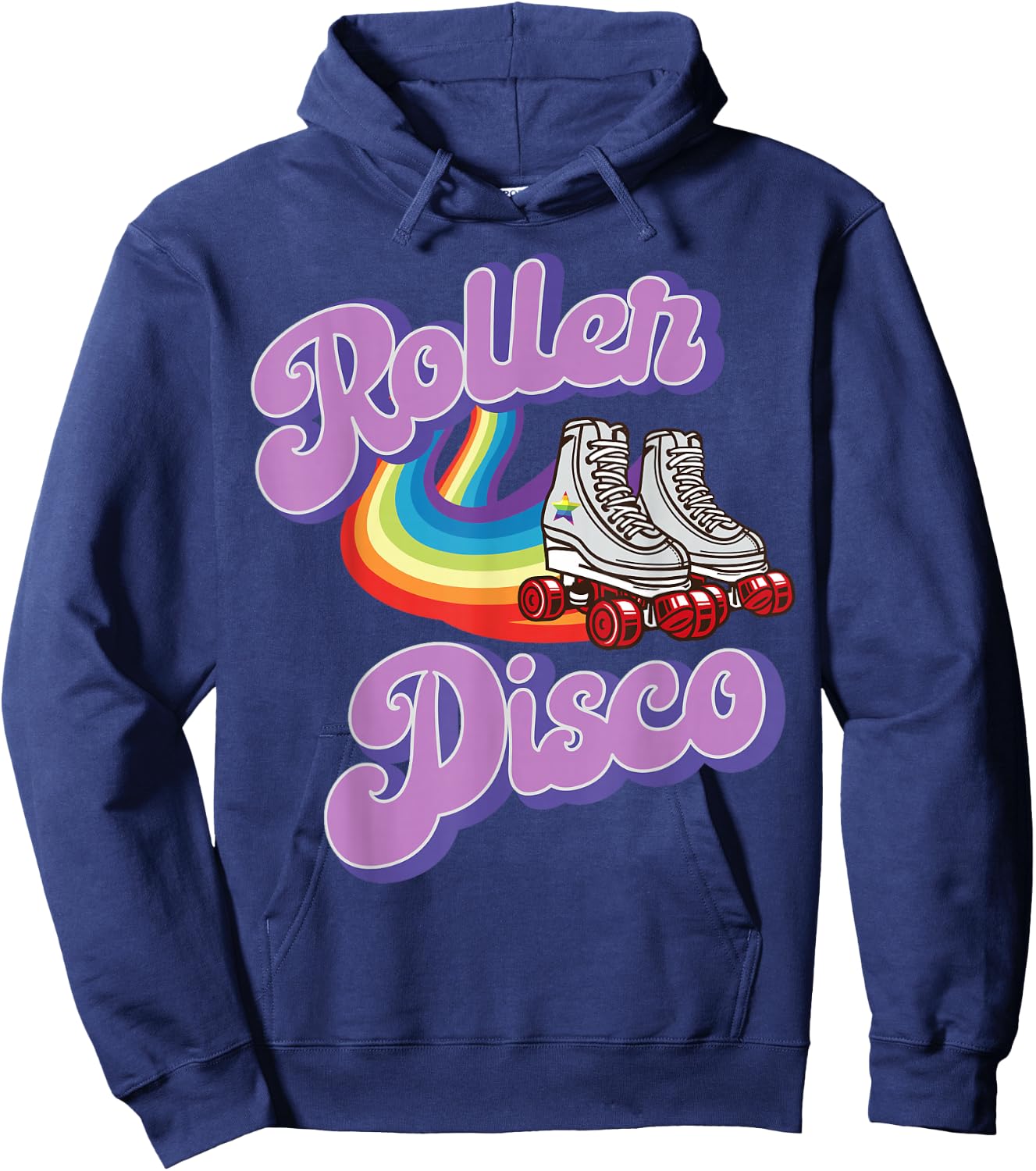 Cool Roller Disco Retro party 70s and 80s Hoodie - Hoodie | Navy