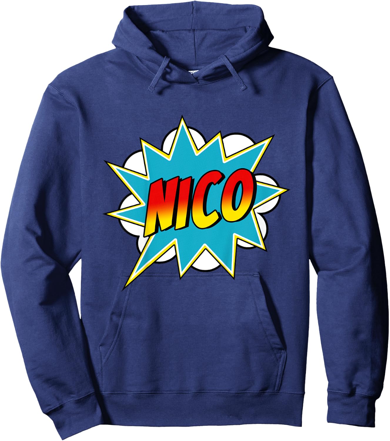Kids Boys Nico Name Comic Book Superhero Hoodie - Hoodie | Navy