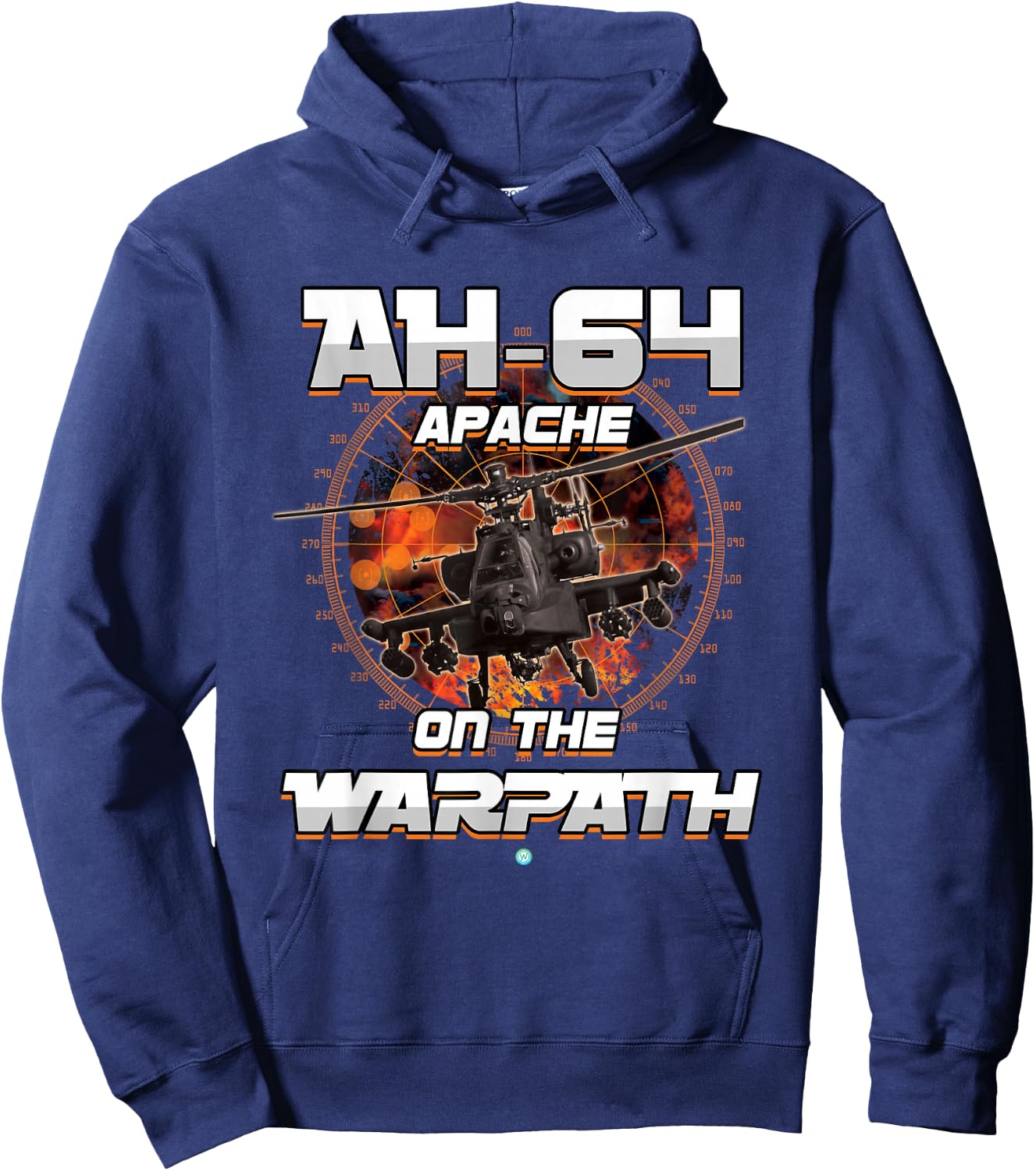 Helicopter AH-64 Apache Gift Veterans Hoodie - Hoodie | Navy