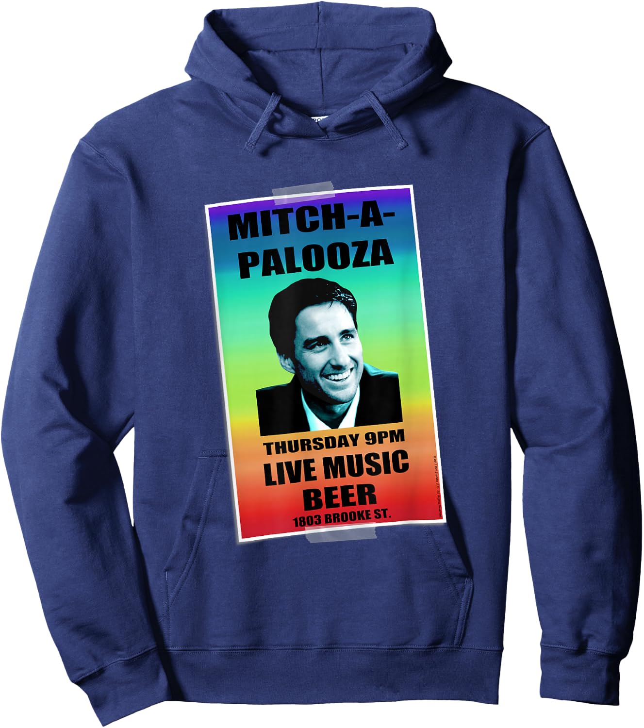 Old School Rainbow Mitchapalooza Hoodie - Hoodie | Navy