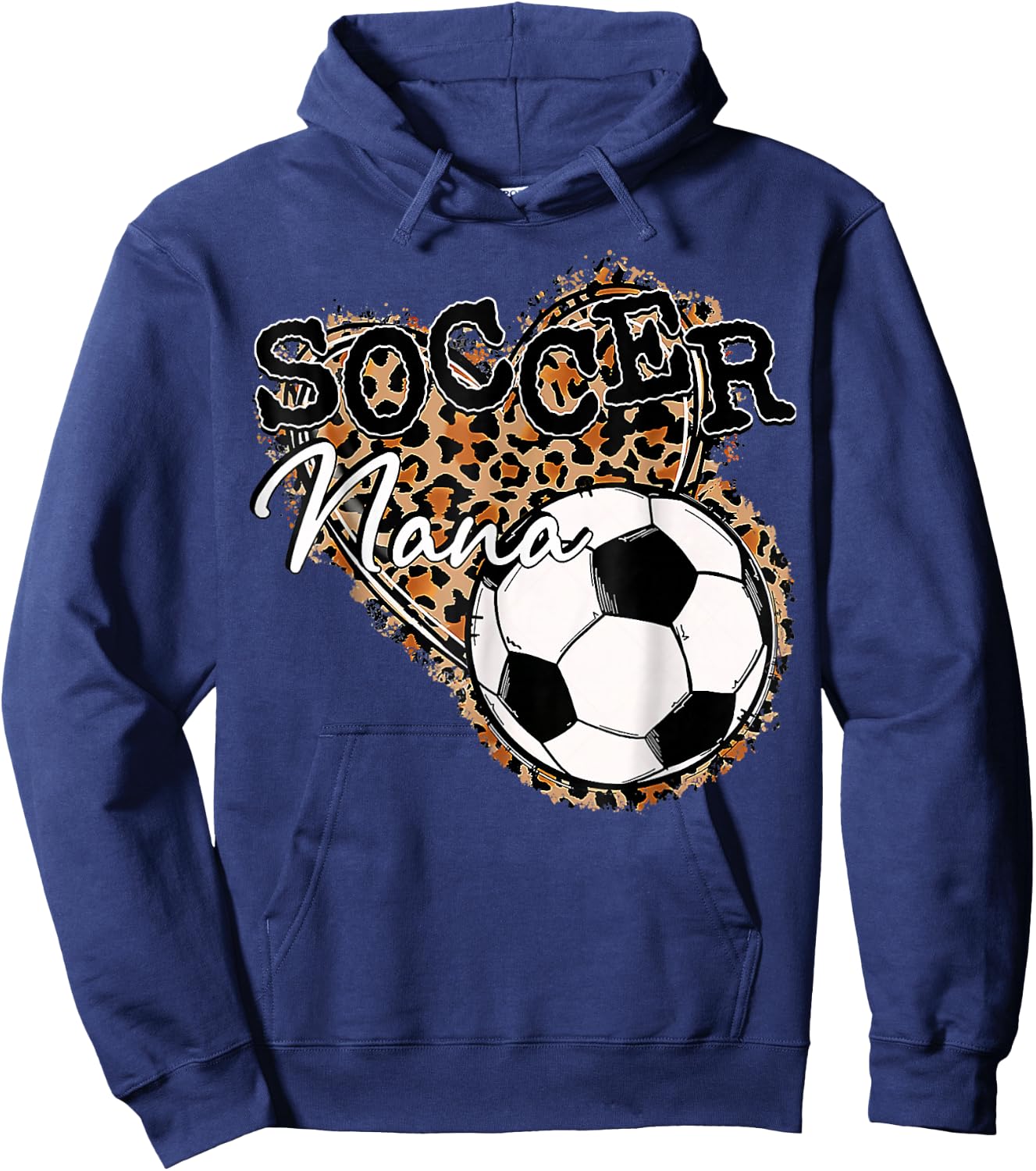 Soccer Nana Leopard Mother's Day Hoodie - Hoodie | Navy