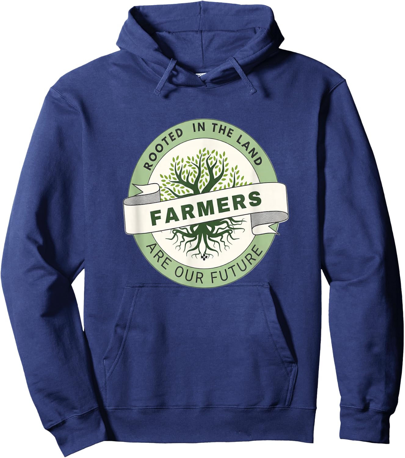 Rooted in The Land Farmers are Our Future Hoodie - Hoodie | Navy