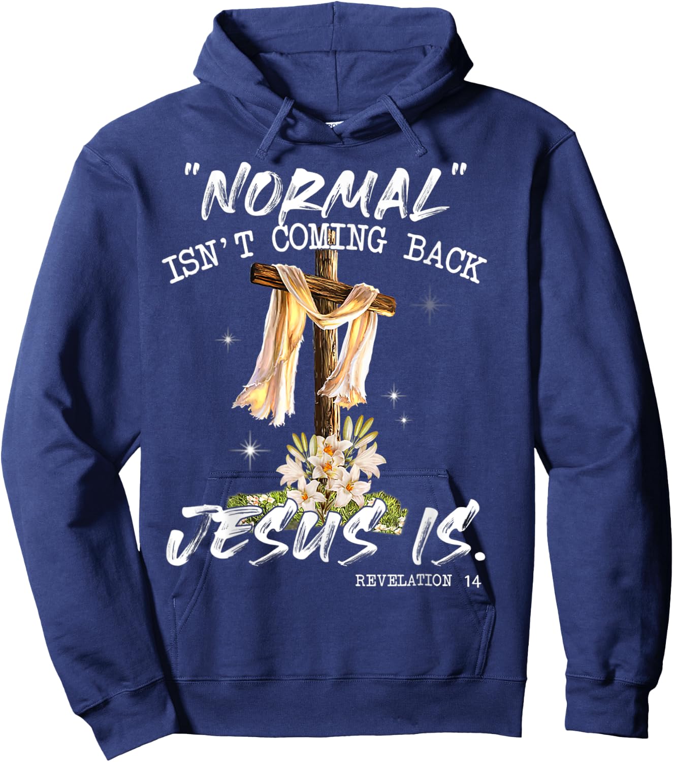 Normal Isn't Coming Back Jesus Is Shirt T Shirt Hoodie - Hoodie | Navy