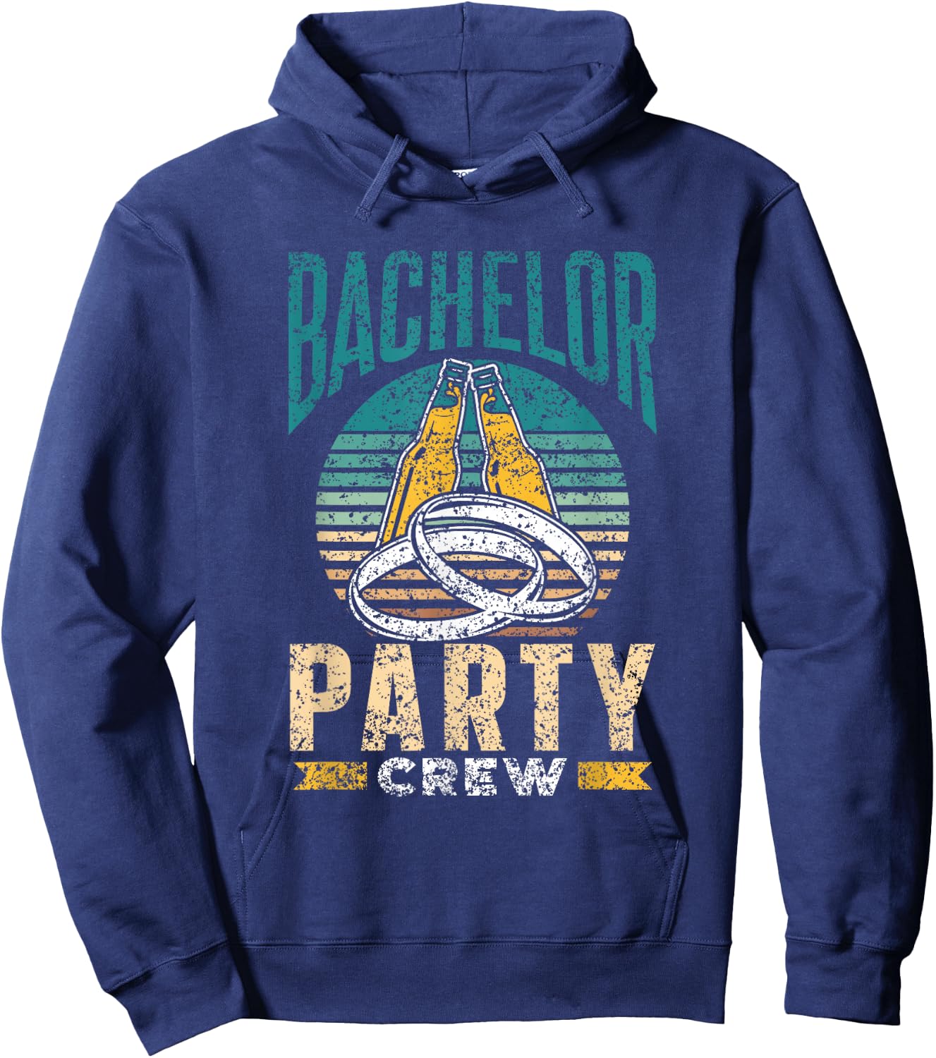 Bachelor Party Crew Groom Bride Team Hoodie - Hoodie | Navy