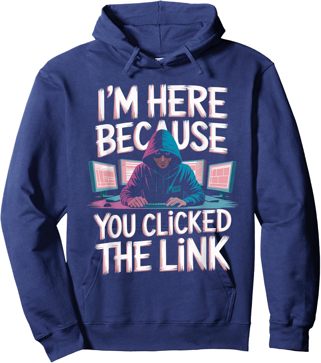 Funny Cybersecurity Hacker Design Hoodie - Hoodie | Navy