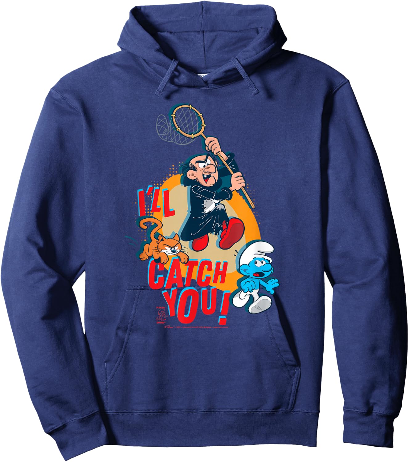 The Smurfs Gargamel Azrael I'll Catch You! Hoodie - Hoodie | Navy