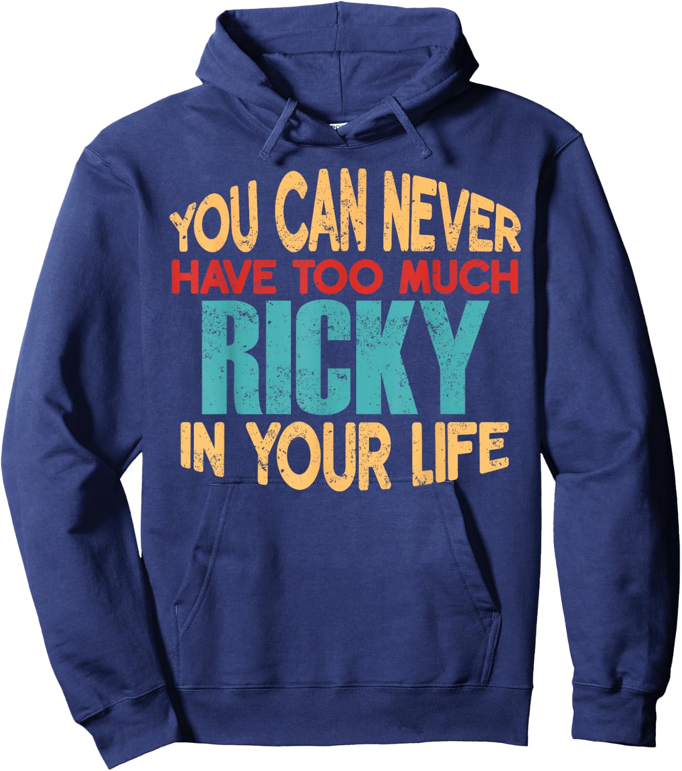 Funny Ricky Personalized First Name Joke Item Hoodie - Hoodie | Navy