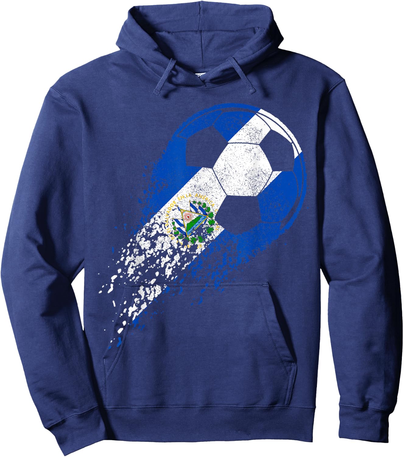 El Salvador Football Player Salvadoran Flag Hoodie - Hoodie | Navy
