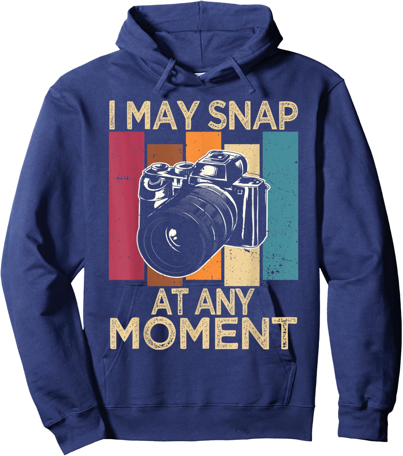 I May Snap At Any Moment Vintage Photography Hoodie - Hoodie | Navy