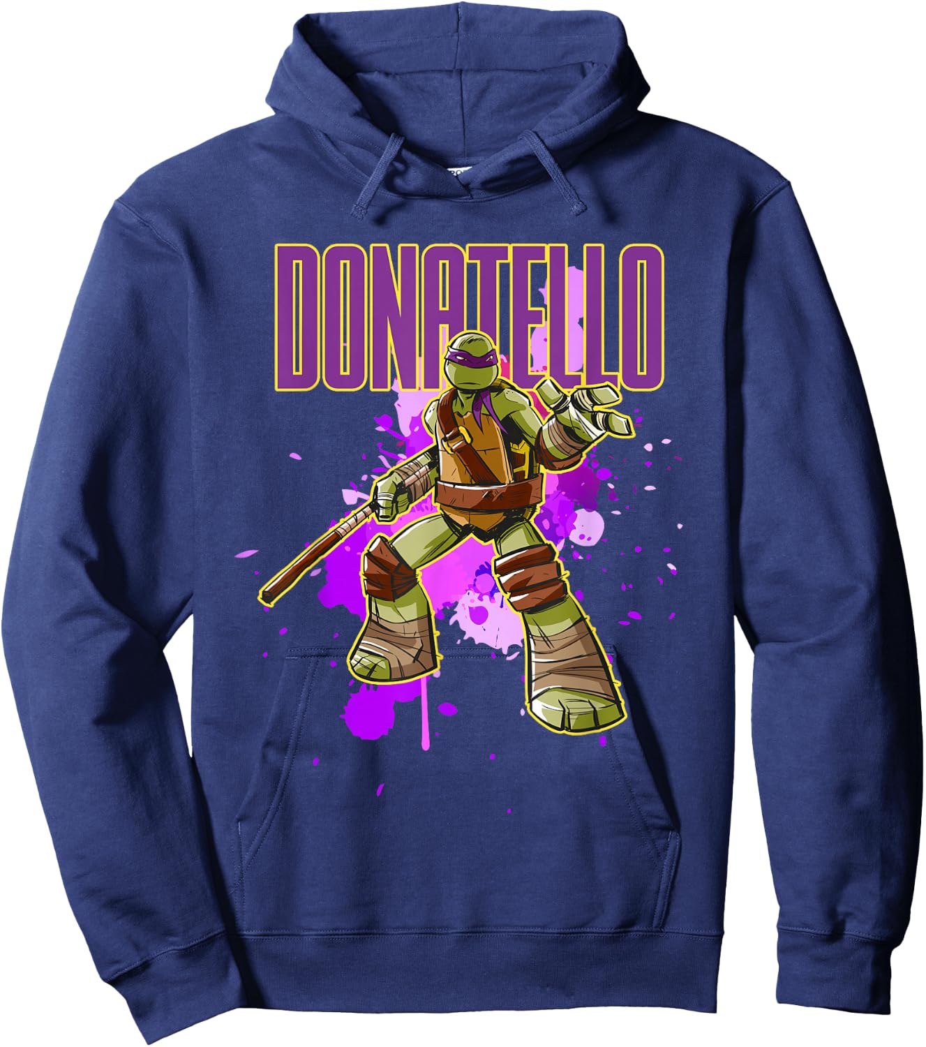 Dontatello - Purple Splatter Paint Hoodie - Hoodie | Navy
