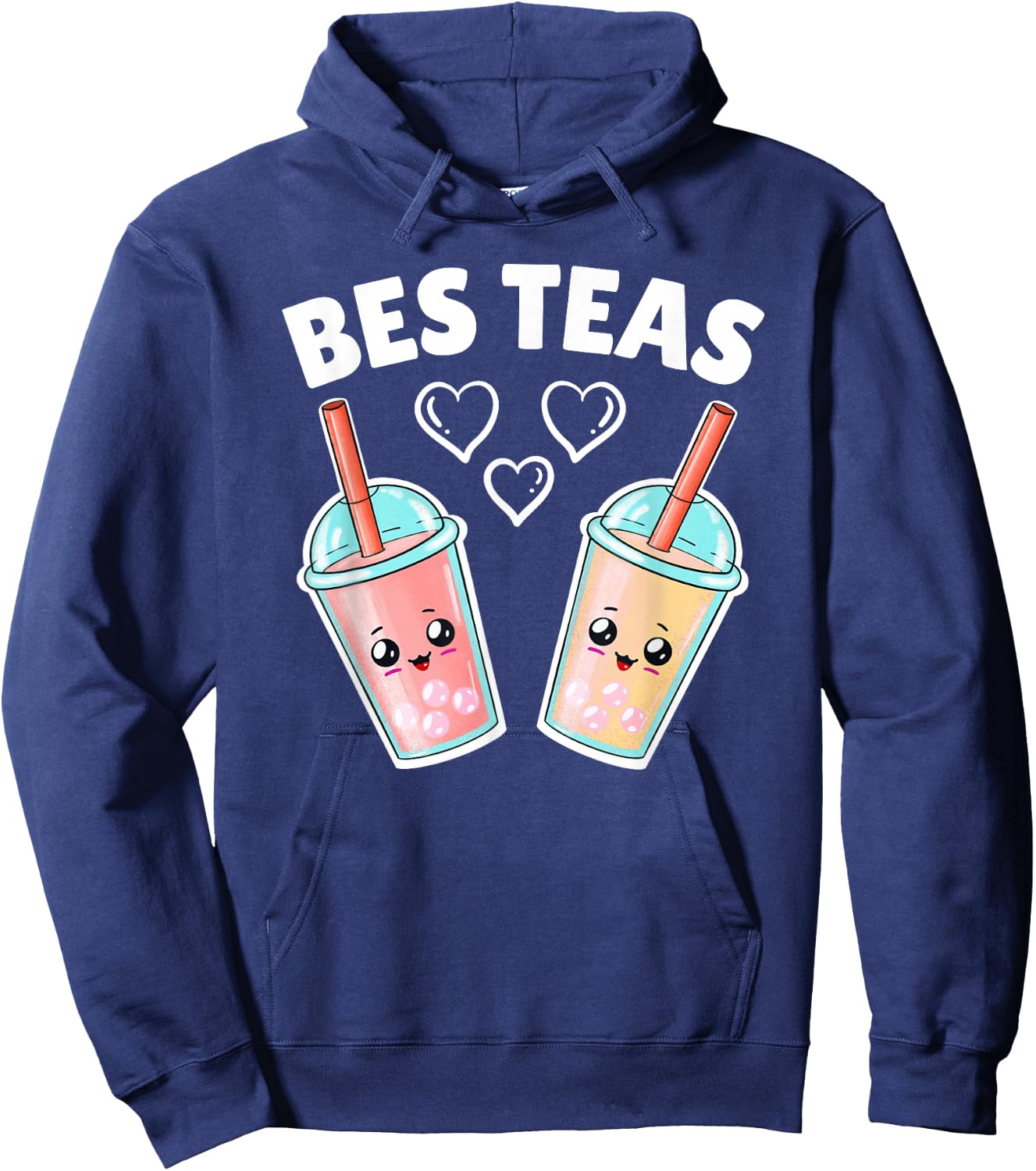 Best Kawaii Boba Drinks Hoodie - Hoodie | Navy
