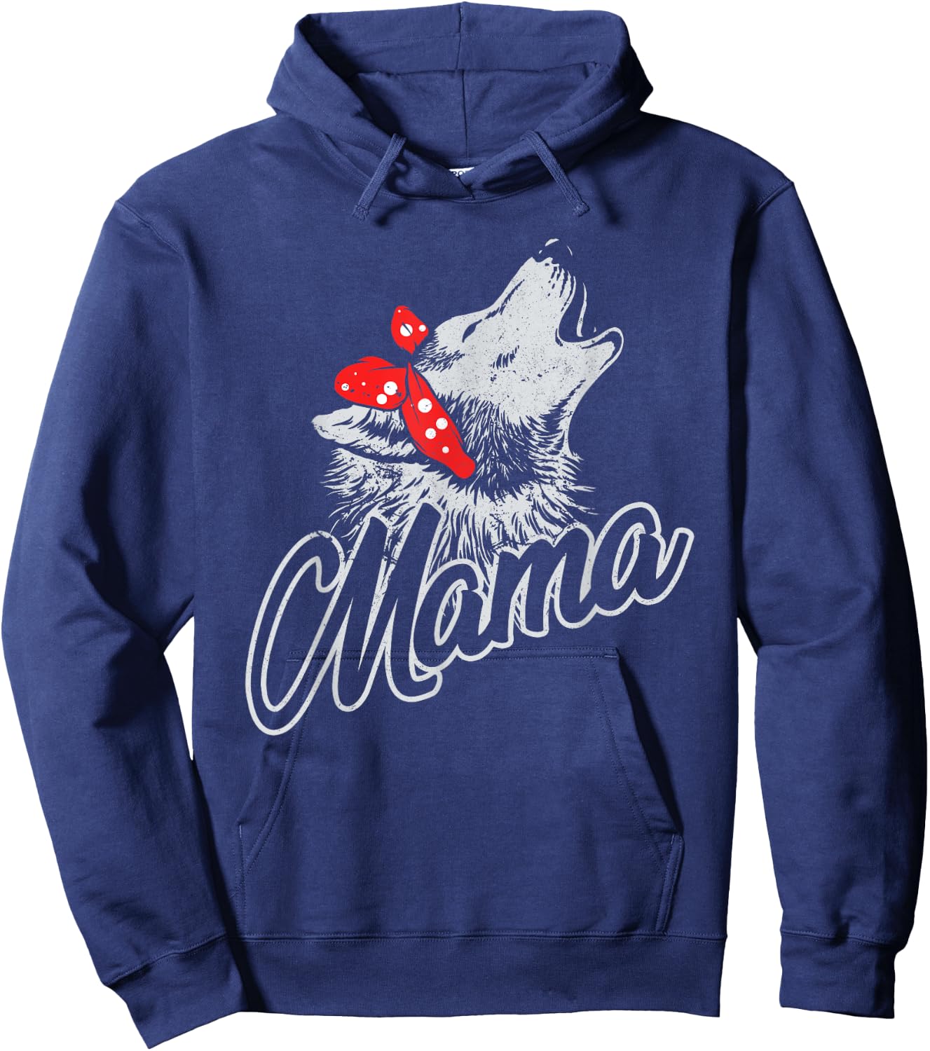 Mama Wolf Mother's Day Gift Wolf Lovers Hoodie - Hoodie | Navy