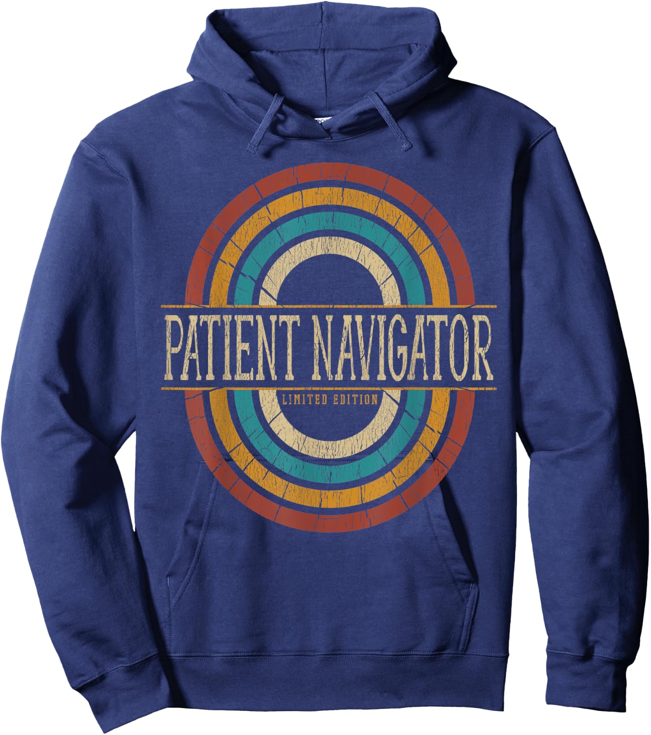 Patient Navigator Vintage Retro Hoodie - Hoodie | Navy
