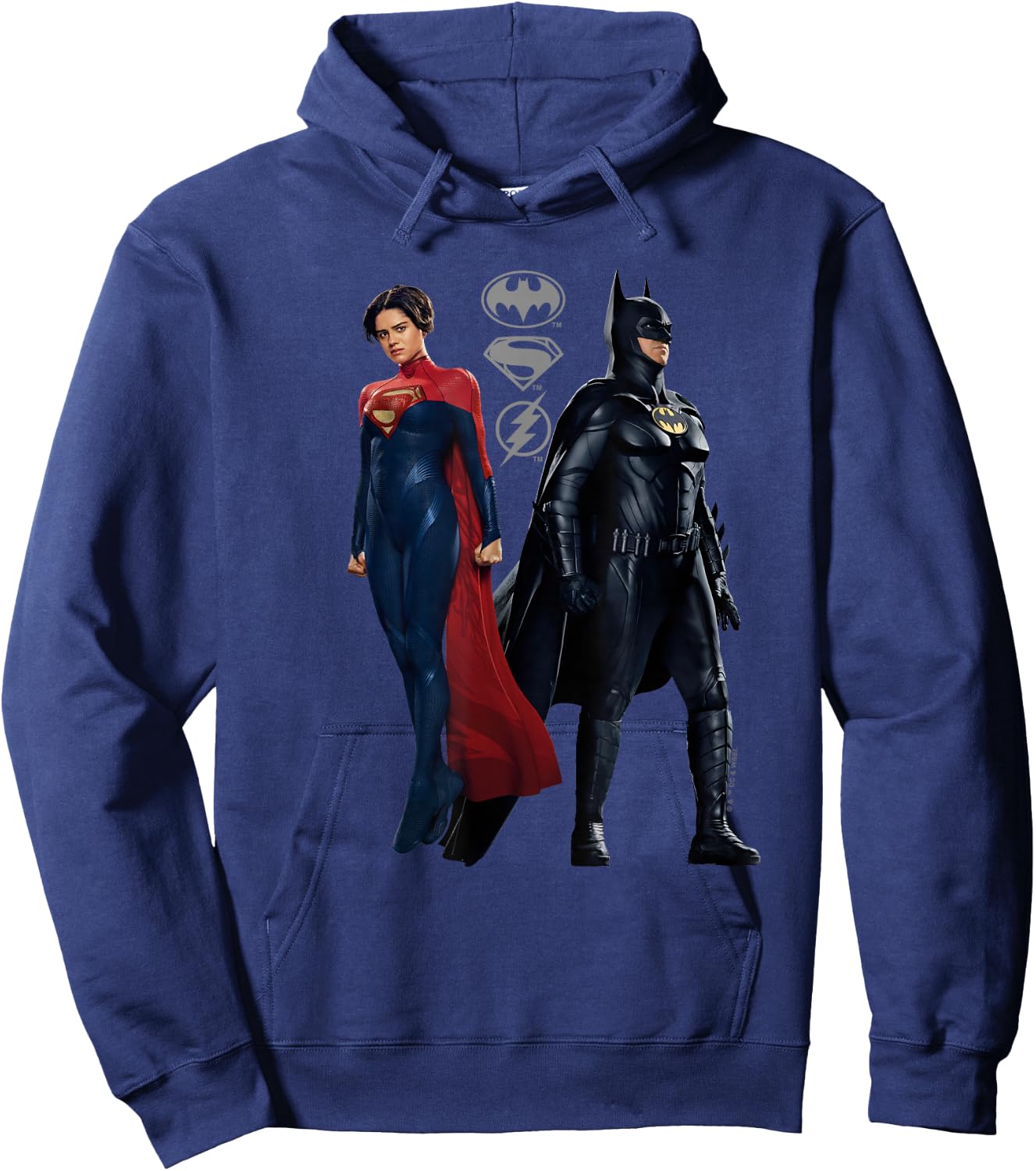 The Flash Movie Batman and Supergirl Hoodie - Hoodie | Navy