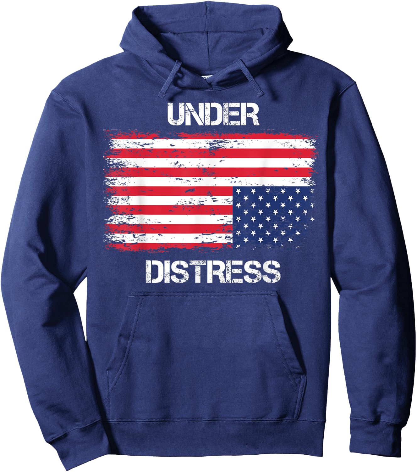 UNDER DISTRESS Upside down US Flag Hoodie - Hoodie | Navy