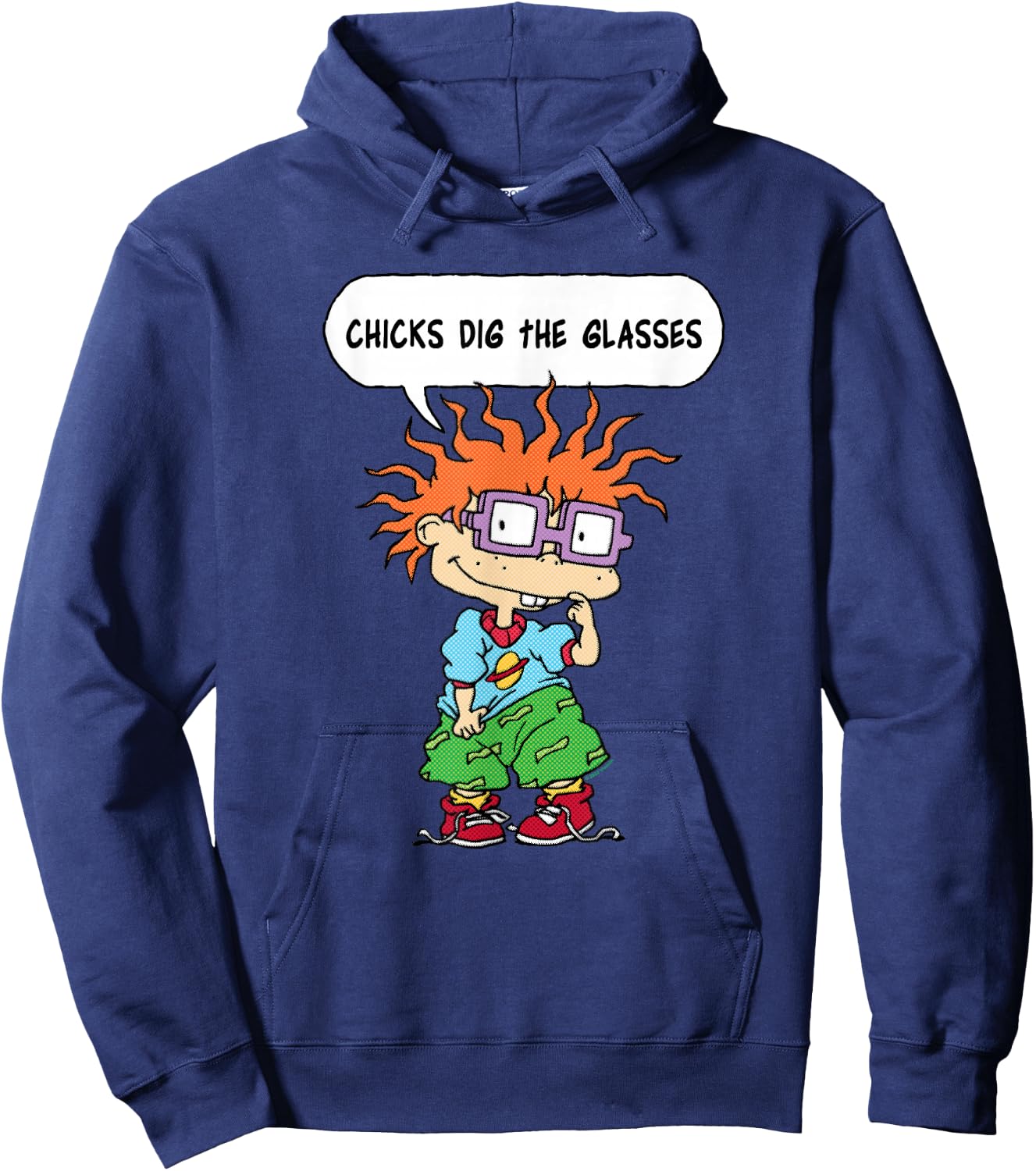Rugrats Chucky Chicks Dig The Glasses Hoodie - Hoodie | Navy