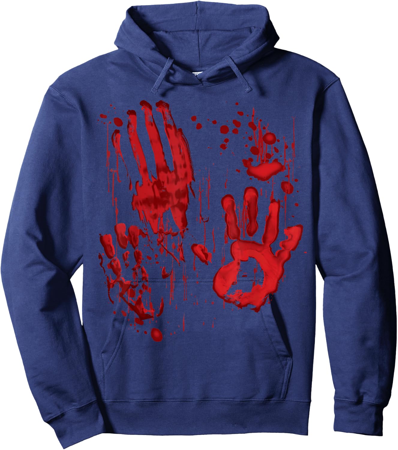Bloody Blood Splatter Zombie Hands Handprints Hoodie - Hoodie | Navy