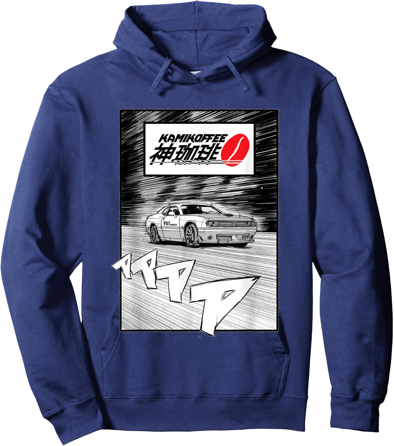 Anime Inspired Dodge Challenger Hoodie - Hoodie | Navy