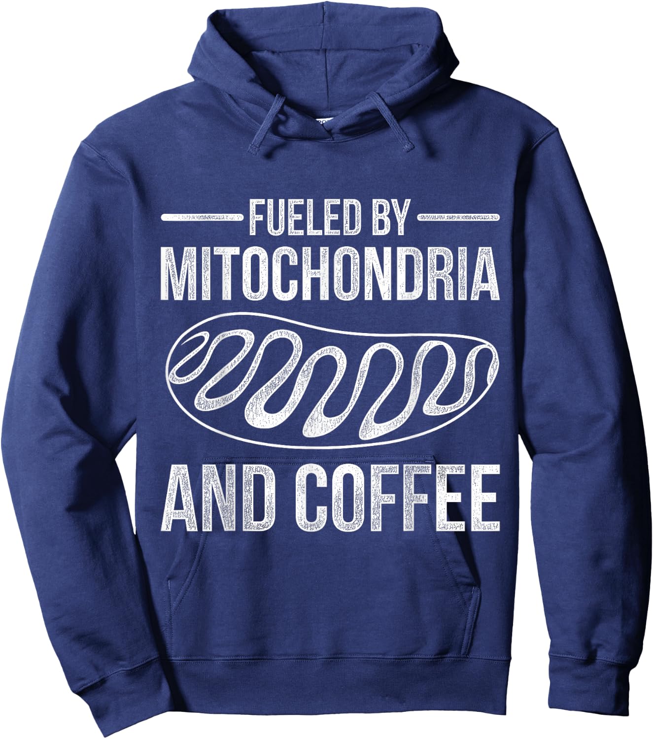 Fueled By Mitochondria And Coffee Biology Hoodie - Hoodie | Navy