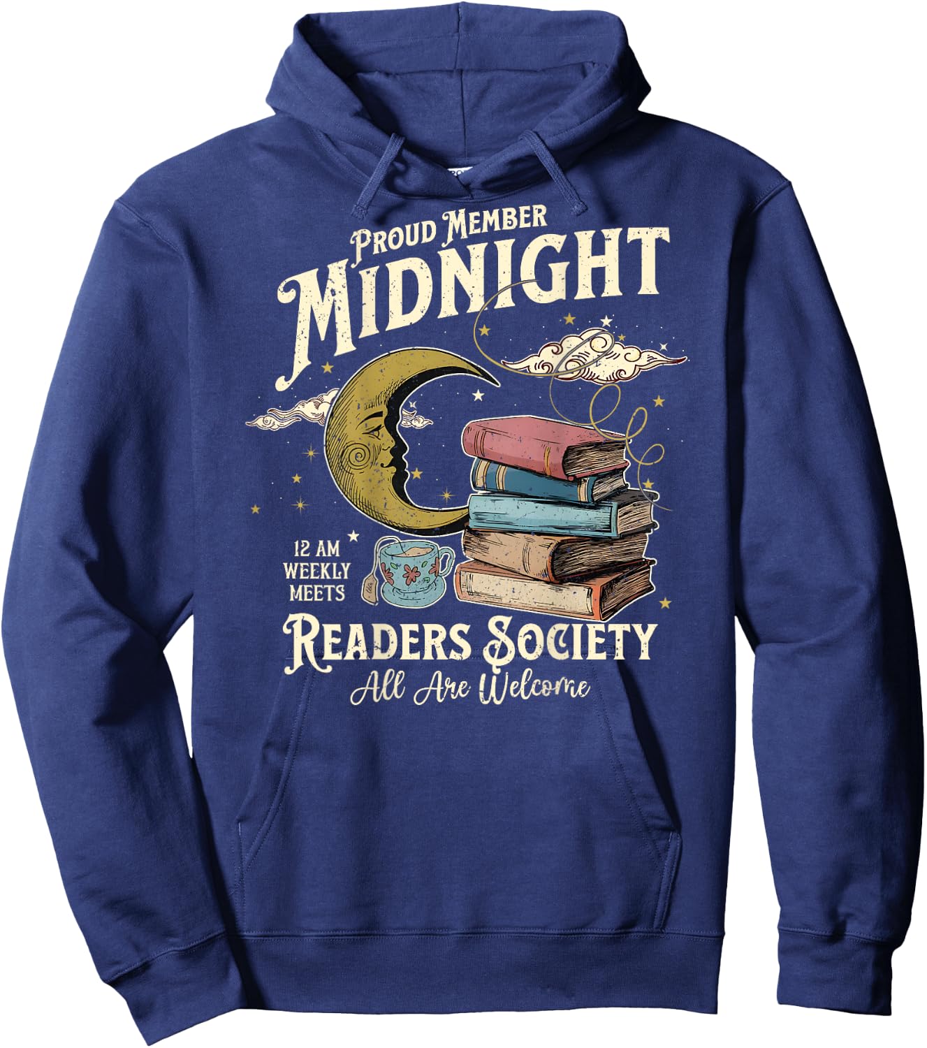 Proud Member Midnight Readers Society Hoodie - Hoodie | Navy