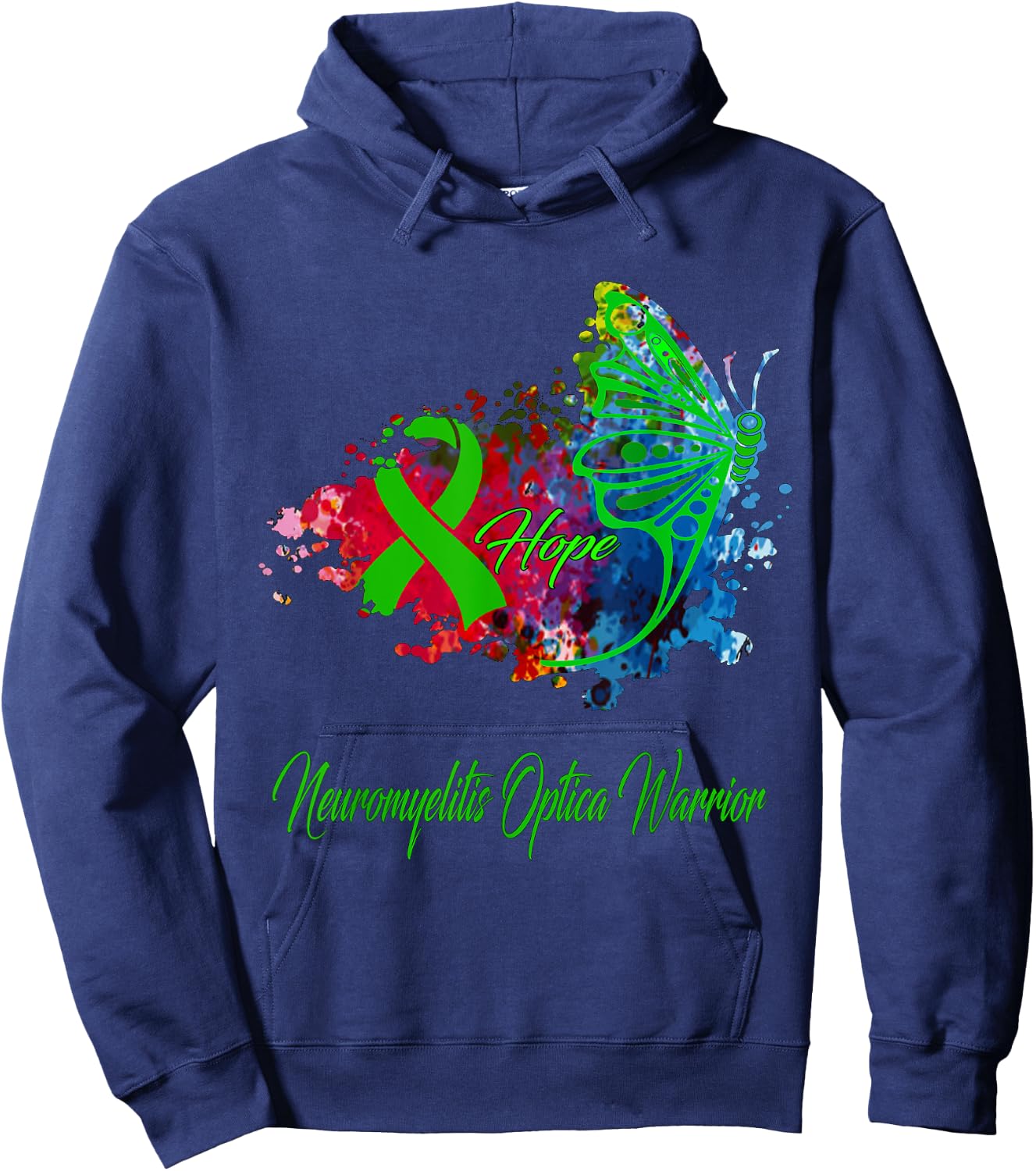 neuromyelitis optica Awareness Hoodie - Hoodie | Navy