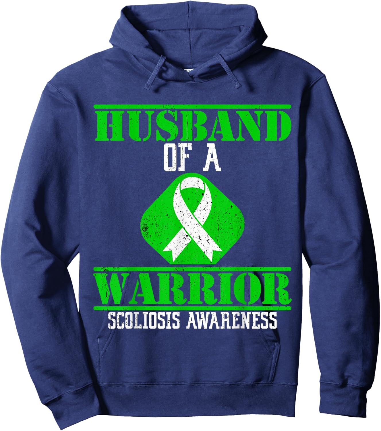 Husband of A Scoliosis Warrior Vintage Hoodie - Hoodie | Navy