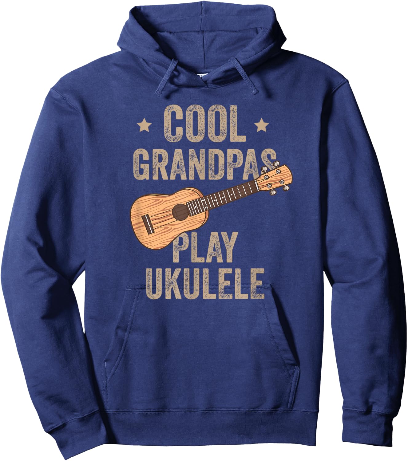 Cool Grandpas Play Ukulele Ukulele Music Guitar Hoodie - Hoodie | Navy