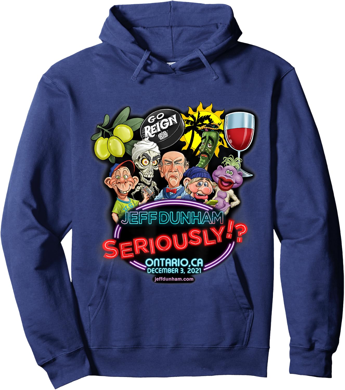 Jeff Dunham Ontario, CA Hoodie - Hoodie | Navy