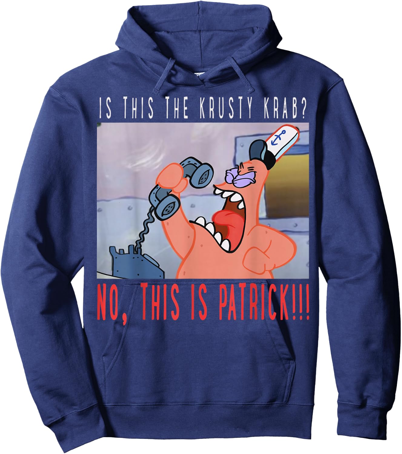 Spongebob Squarepants No This is Patrick Small Hoodie - Hoodie | Navy