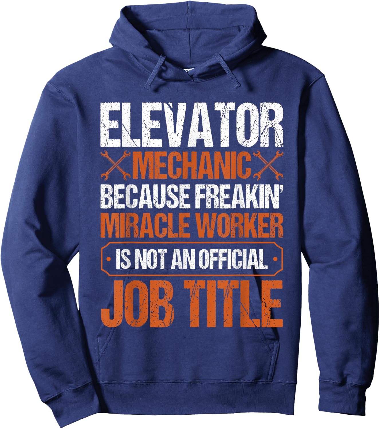Elevator Mechanic Work Uniform Technician Hoodie - Hoodie | Navy