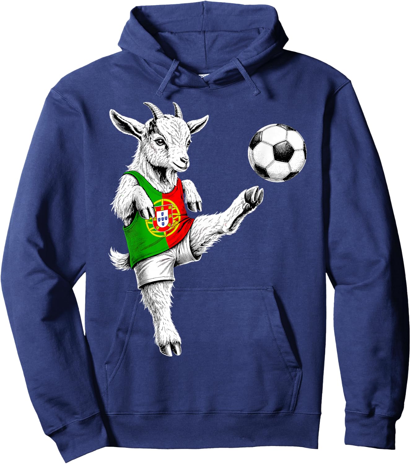 Portuguese Flag Novelty Portugal Hoodie - Hoodie | Navy