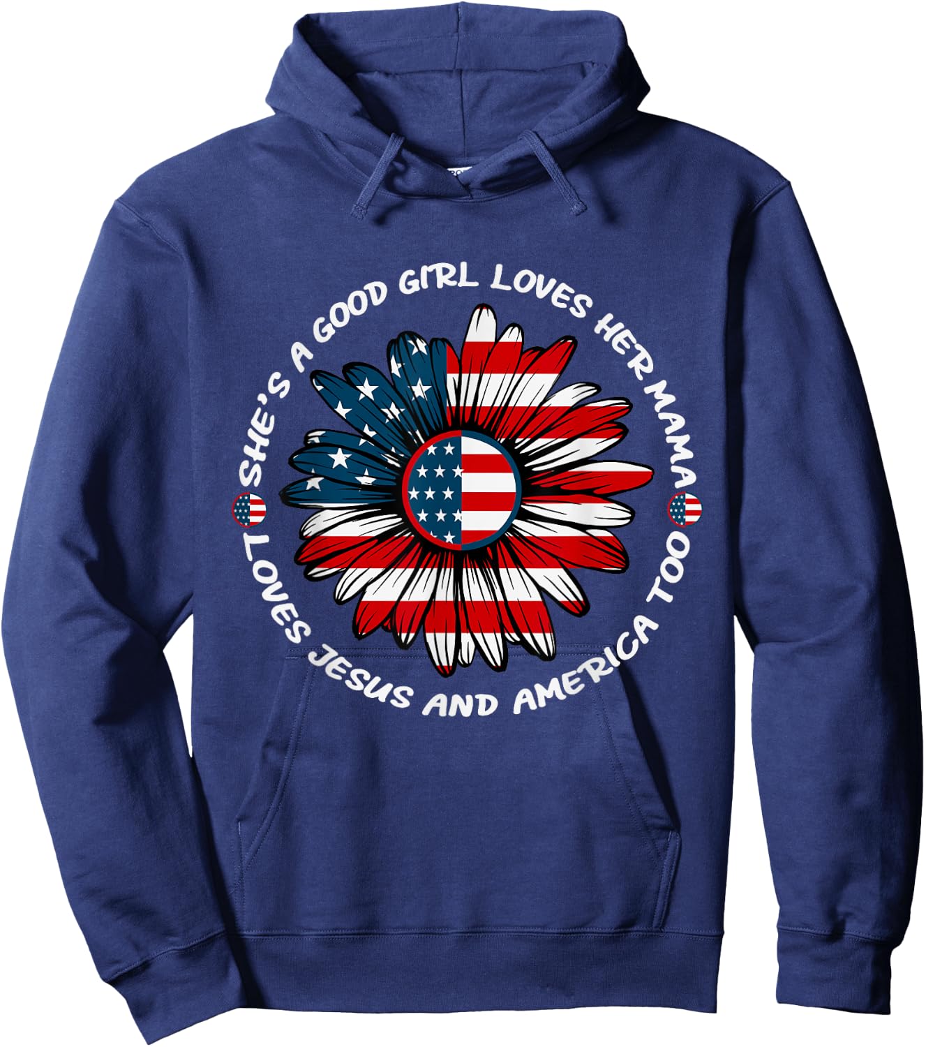 She's a Good Girl Loves her Mama Hoodie - Hoodie | Navy
