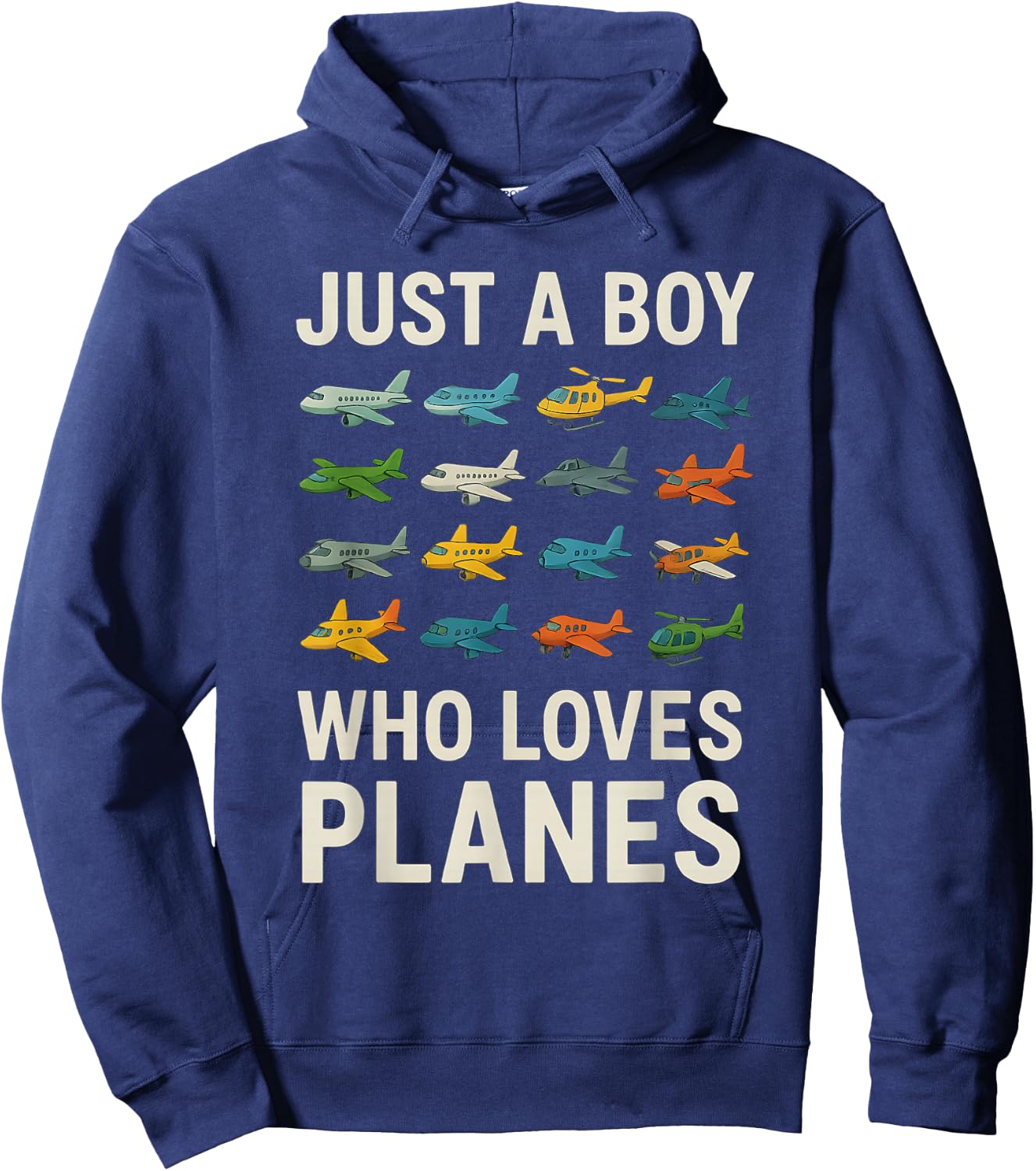 Just a Boy Who Loves Planes Aviation Design Hoodie - Hoodie | Navy